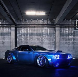 Dodge Challenger Headlight Halo Kit - ORACLE Lighting - LED Projector - Blue - `08-`14